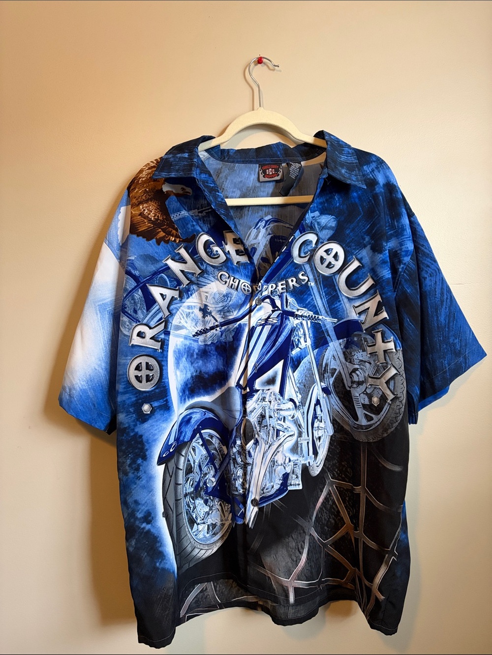 Orange County Choppers Graphic Short-Sleeve Button Down Shirt